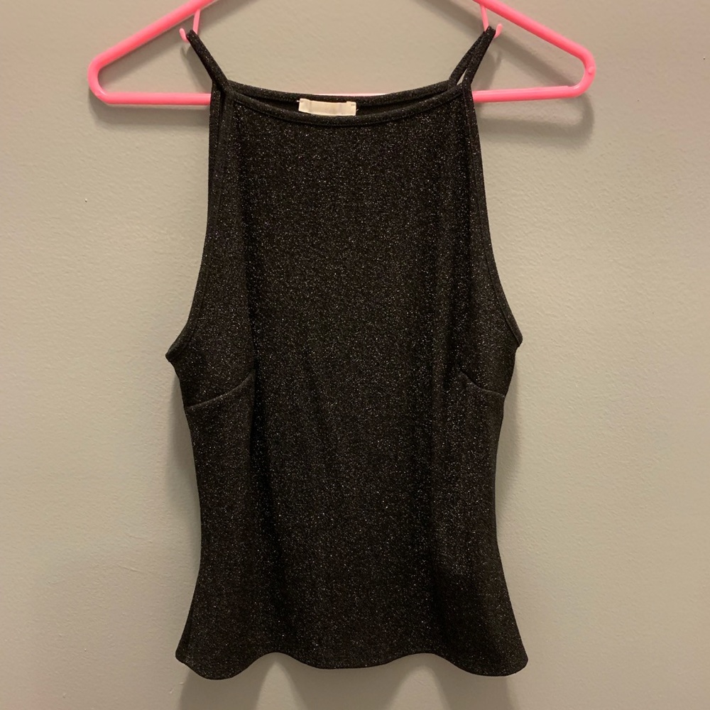Sparkly black tank top